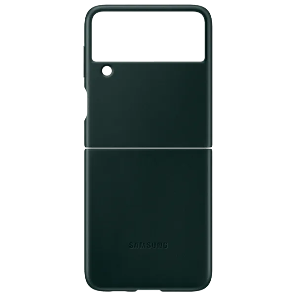 Чехол для смартфона Samsung Galaxy Flip3 Samsung/ Back/ Кожа/ Зелёный photo 1