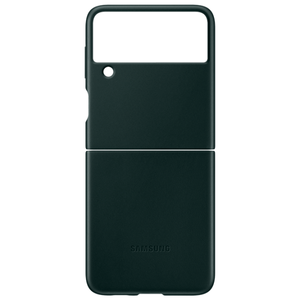 Чехол для смартфона Samsung Galaxy Flip3 Samsung/ Back/ Кожа/ Зелёный photo 1