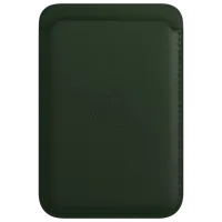 Husă Portmoneu Apple iPhone 12 - 14 All Apple/ MagSafe/ Piele/ Sequoia Green