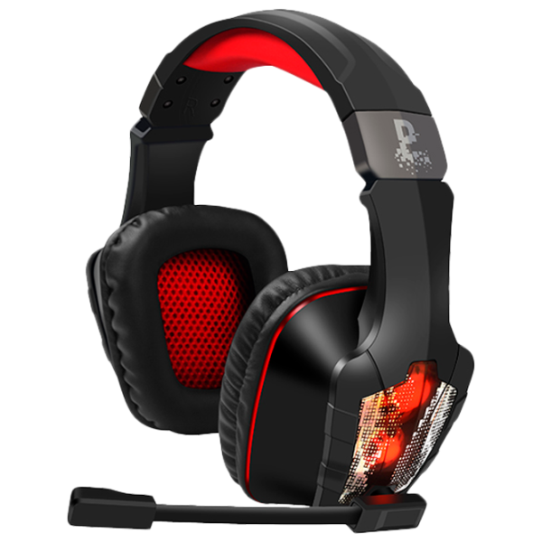 Căști Qumo Protector Red Black Cu fir/ Gaming photo 1 Căști Qumo Protector Red Black Cu fir/ Gaming photo 1