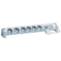 Удлинитель Legrand 694617 1.5 м Серый