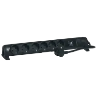 Удлинитель Legrand 694618 1.5 м Черный