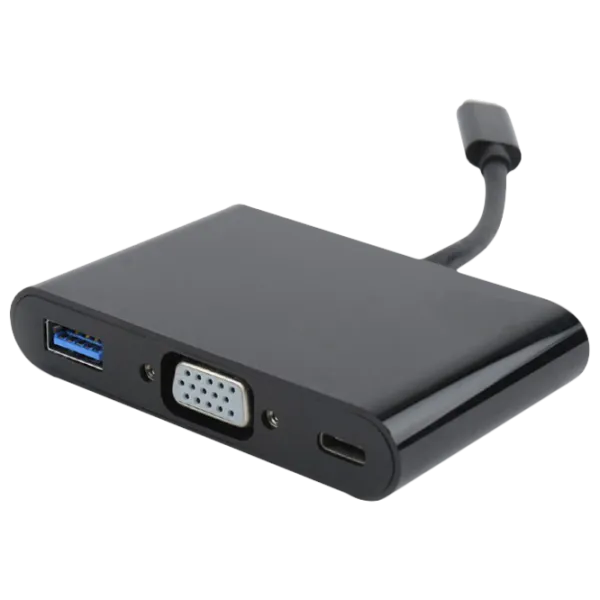 Адаптер Cablexpert A-CM-VGA3in1-01 USB Type-C/ Черный photo 1