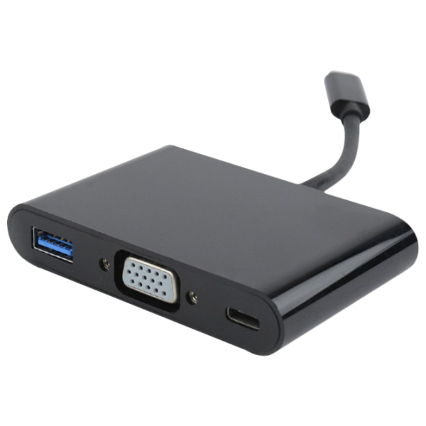 Адаптер Cablexpert A-CM-VGA3in1-01 USB Type-C/ Черный photo 1