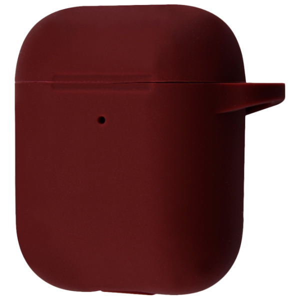 Husă pentru căști Apple AirPods 1/ 2 (Case New) Ncase/ Silicon/ Bordo photo 1