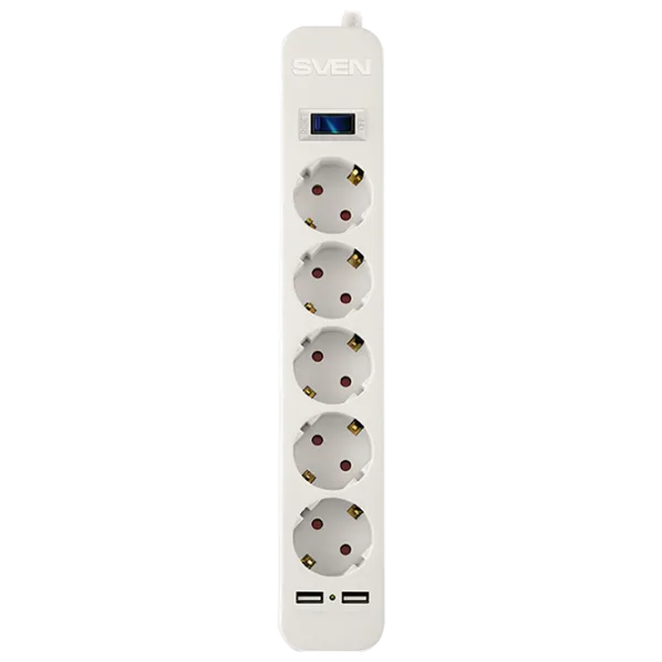 Удлинитель Sven SF-05LU 1.8 м Белый photo 1