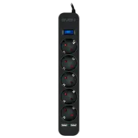 Удлинитель Sven SF-05LU 1.8 м Черный