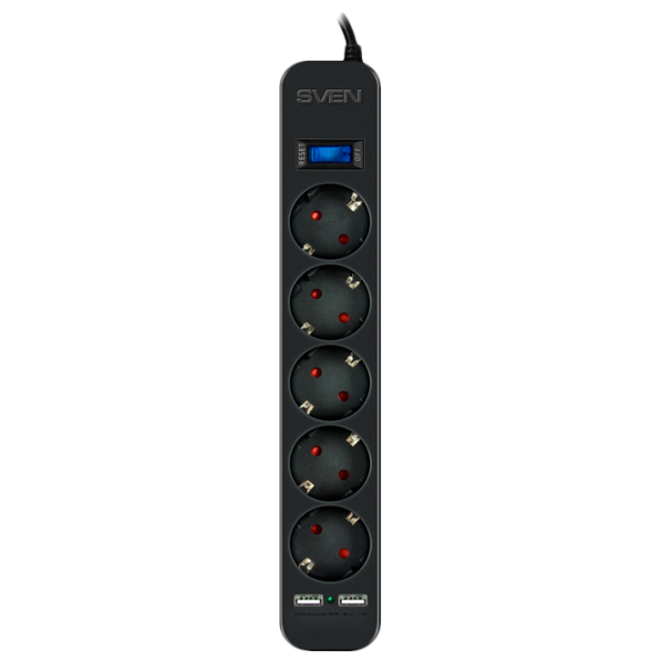 Удлинитель Sven SF-05LU 3 м Черный photo 1