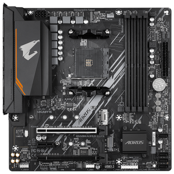 Материнская плата Gigabyte B550M AORUS ELITE 1.1 mATX/ AMD B550M photo 1 Материнская плата Gigabyte B550M AORUS ELITE 1.1 mATX/ AMD B550M photo 1