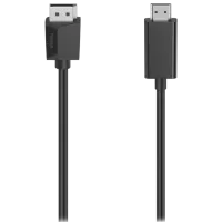 Кабель видео Hama HDMI + DisplayPort 1.5 м/ Черный