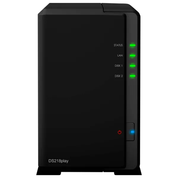 Сетевое хранилище Synology DS218play Черный photo 1