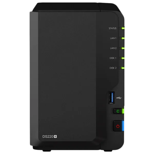 Сетевое хранилище Synology DS220+ Черный photo 1