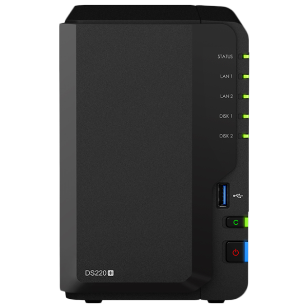 Сетевое хранилище Synology DS220+ Черный photo 1