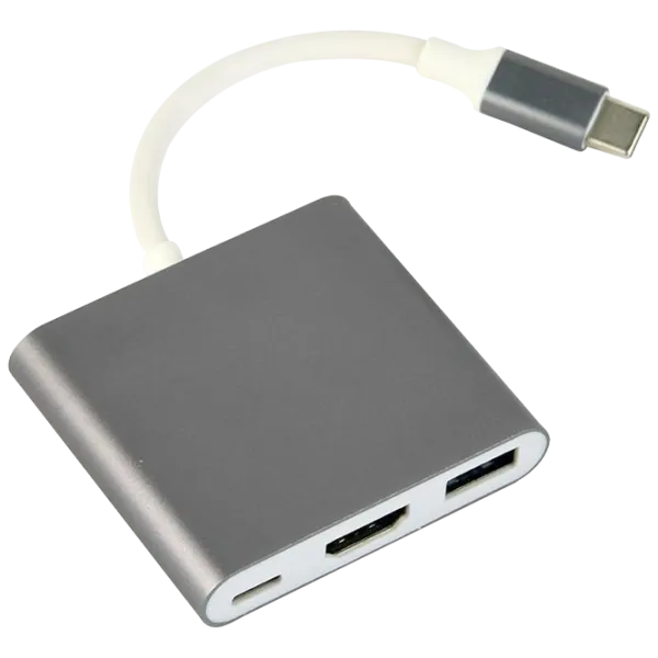 Adapter Cablexpert A-CM-HDMIF-02-SG USB Type-C/ Gray photo 1