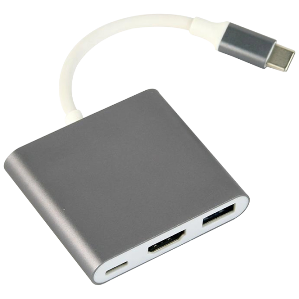 Adapter Cablexpert A-CM-HDMIF-02-SG USB Type-C/ Gray photo 1