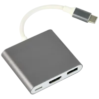 Адаптер Cablexpert A-CM-HDMIF-02-SG USB Type-C/ Серый
