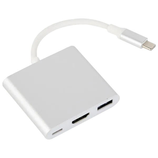 Адаптер Cablexpert A-CM-HDMIF-02-SV USB Type-C/ Серебристый photo 1 Адаптер Cablexpert A-CM-HDMIF-02-SV USB Type-C/ Серебристый photo 1