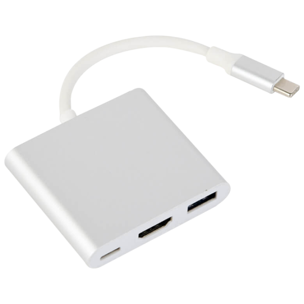 Адаптер Cablexpert A-CM-HDMIF-02-SV USB Type-C/ Серебристый photo 1 Адаптер Cablexpert A-CM-HDMIF-02-SV USB Type-C/ Серебристый photo 1