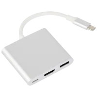 Adapter Cablexpert A-CM-HDMIF-02-SV USB Type-C/ Silver