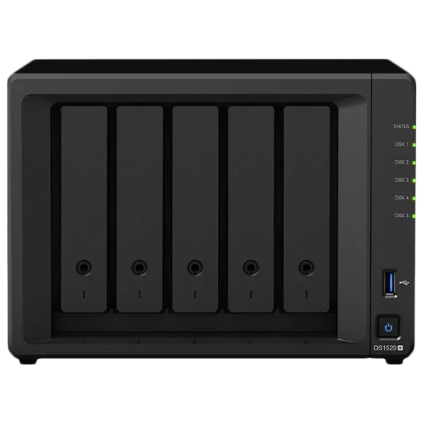 Сетевое хранилище Synology DS1520+ Черный photo 1