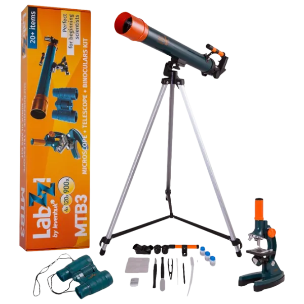 Телескоп Levenhuk LabZZ MTВ3 Kit (микроскоп + телескоп + бинокль) Зеленый photo 1