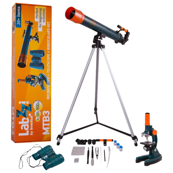 Телескоп Levenhuk LabZZ MTВ3 Kit (микроскоп + телескоп + бинокль) Зеленый photo 1