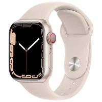 Умные часы Apple Watch Series 7 + Cellular MKHR3WB/ A/ Starlight Хаки/ Starlight Sport