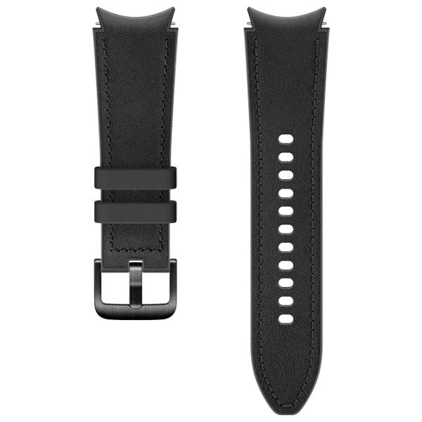 Curelușă Samsung Galaxy Watch 4 ET-SHR88SBEG Piele/ 20 mm/ Black Silver photo 1 Curelușă Samsung Galaxy Watch 4 ET-SHR88SBEG Piele/ 20 mm/ Black Silver photo 1