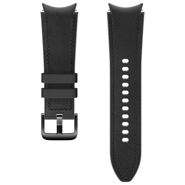Curelușă Samsung Galaxy Watch 4 ET-SHR88SBEG Piele/ 20 mm/ Black Silver photo 1 Curelușă Samsung Galaxy Watch 4 ET-SHR88SBEG Piele/ 20 mm/ Black Silver photo 1