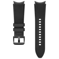 Ремень Samsung Galaxy Watch 4 ET-SHR88SBEG Кожа/ 20 мм/ Черный Серебристый