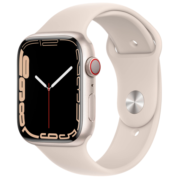 Умные часы Apple Watch Series 7 + Cellular MKJQ3WB/ A/ Starlight Хаки/ Starlight Sport photo 1