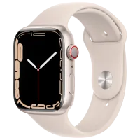 Ceas inteligent Apple Watch Series 7 + Cellular MKJQ3WB/ A/ Starlight Khaki/ Starlight Sport