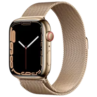 Умные часы Apple Watch Series 7 + Cellular MKJY3WB/ A/ Золотой/ Нержавеющая сталь/ Gold Milanese Loop