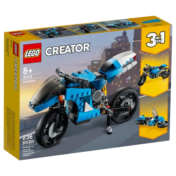 Детский конструктор LEGO Superbike мотоцикл/ Синий photo 1