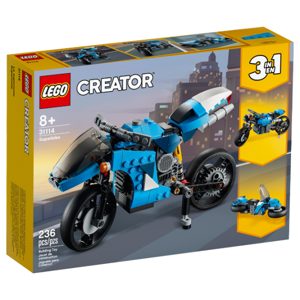 Детский конструктор LEGO Superbike мотоцикл/ Синий photo 1