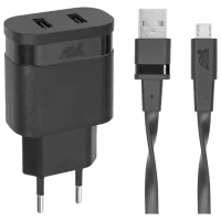 Сетевое зарядное устройство RivaCase PS4123 3.4 А/ Black