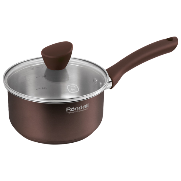 Ковш Rondell RDS-1030 1.4 л Нержавеющая сталь/ Коричневый photo 1