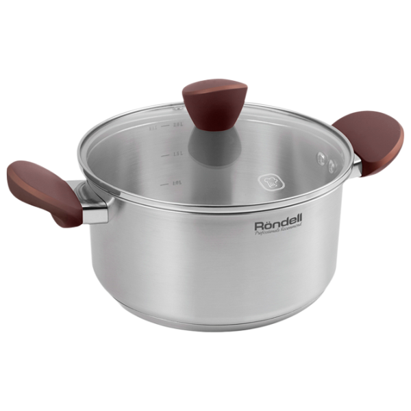 Кастрюля Rondell RDS-1110 4.8 л Нержавеющая сталь/ Стальной photo 1
