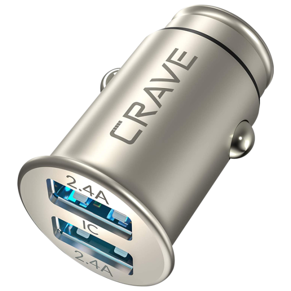 Încărcător auto CRAVE CRVCB101 2.4 A/ Silver photo 1