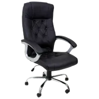 Fotoliu de birou DecoPrim BX-3707 Piele/ Black