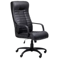 Fotoliu de birou DecoPrim Atlantis Piele artificială/ Black