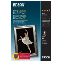 Hârtie foto pentru imprimante Inkjet Epson Ultra Glossy Photo Paper 300 g/ m² (15 foi) Gloss/ A4/ White
