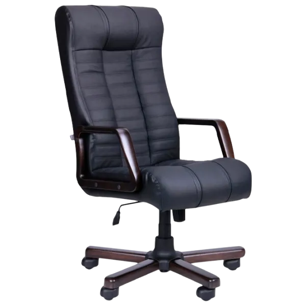 Fotoliu de birou DecoPrim Atlantis Extra Piele artificială/ Black photo 1