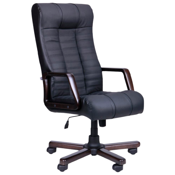 Fotoliu de birou DecoPrim Atlantis Extra Piele artificială/ Black photo 1