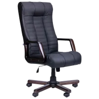 Fotoliu de birou DecoPrim Atlantis Extra Piele artificială/ Black