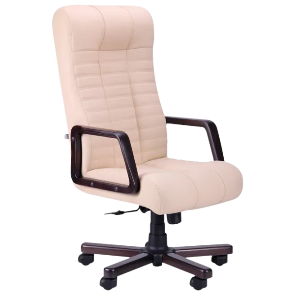 Fotoliu de birou DecoPrim Atlantis Extra Piele artificială/ Beige photo 1 Fotoliu de birou DecoPrim Atlantis Extra Piele artificială/ Beige photo 1