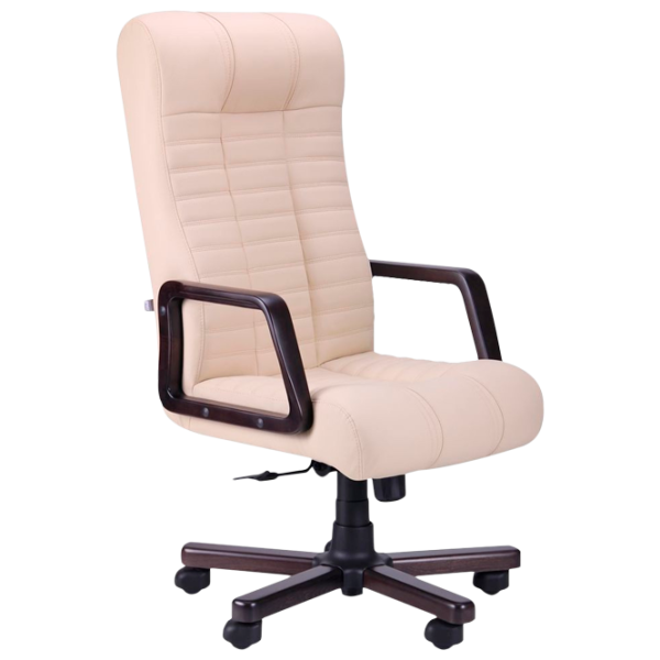 Fotoliu de birou DecoPrim Atlantis Extra Piele artificială/ Beige photo 1 Fotoliu de birou DecoPrim Atlantis Extra Piele artificială/ Beige photo 1