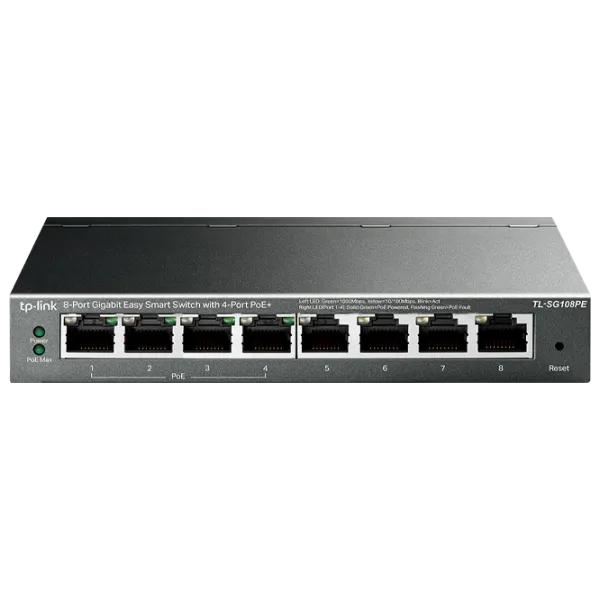 PoE Switch TP-Link TL-SG108PE Black photo 1