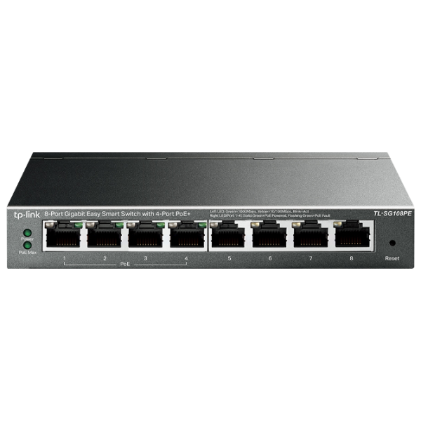 PoE Switch TP-Link TL-SG108PE Black photo 1