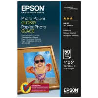 Фотобумага для принтеров Струйный Epson Photo Paper Glossy 200 г/ м² (50 листов) Глянец/ 4R/ Белый